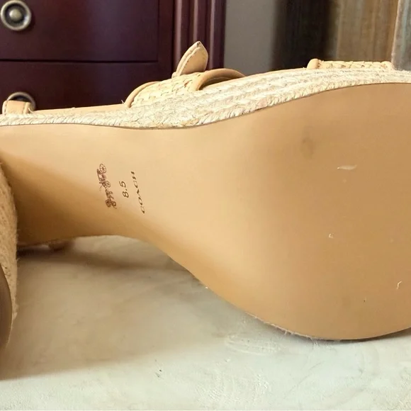 NWOT Coach Talina Espadrille Woven Heels - Picture 5 of 7
